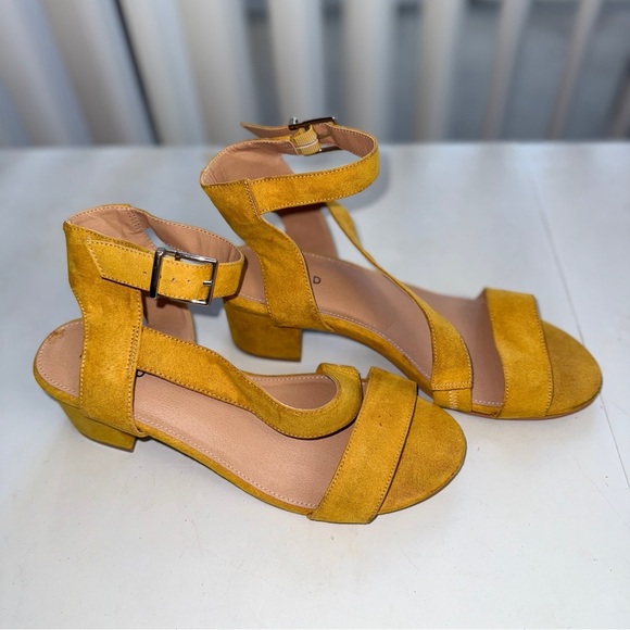 Torrid Mustard Suede Women's Sandals - Picture 1 of 4